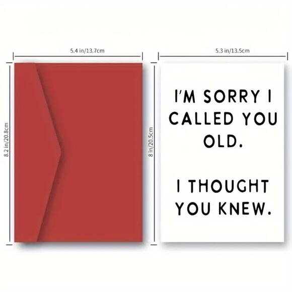 Birthday, Funny Card - 8" x 5" - Picture 5 of 5